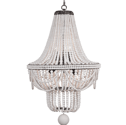 Lampadario Bella White con perline