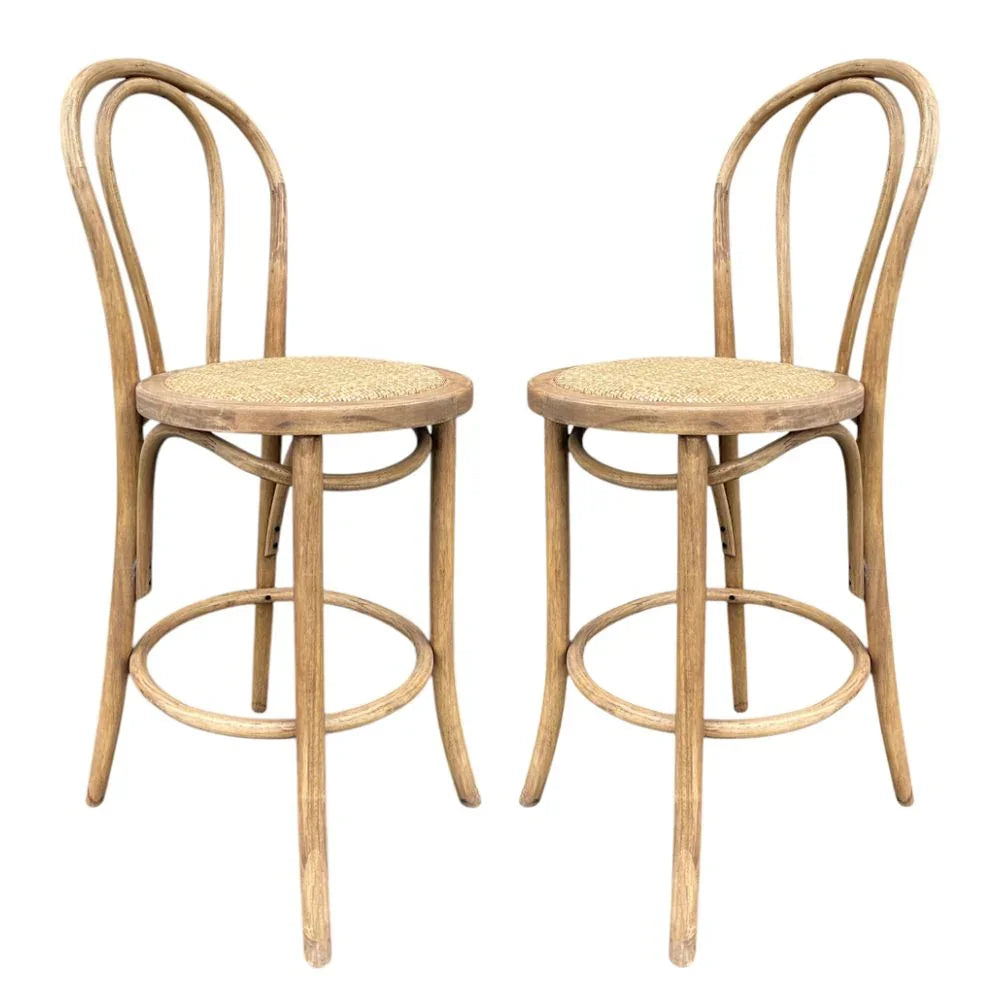 Sgabello da bar in legno curvato stile bistrot francese