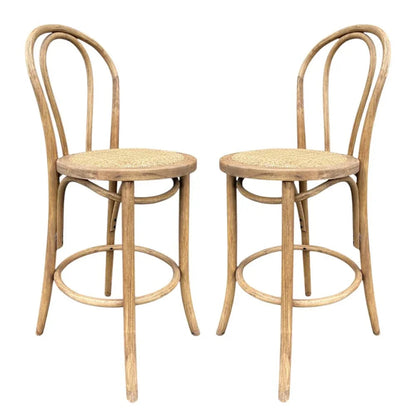 Sgabello da bar in legno curvato stile bistrot francese