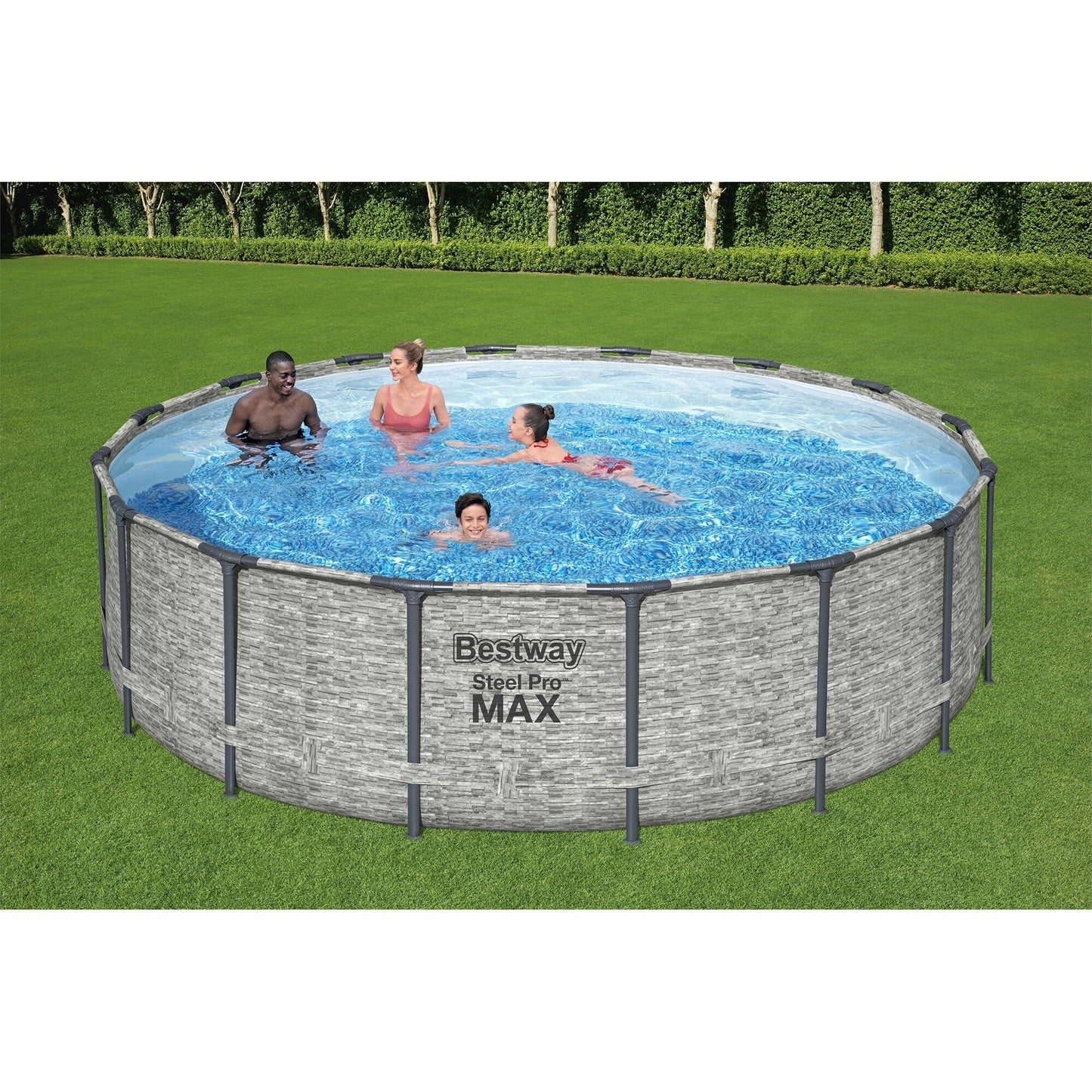 Piscina fuori terra rotonda Bestway Steel Pro MAX con pompa e copertura