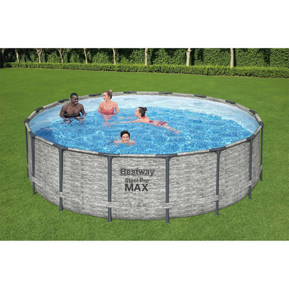Piscina fuori terra rotonda Bestway Steel Pro MAX con pompa e copertura