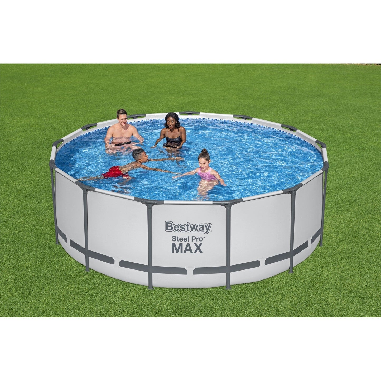 Piscina fuori terra rotonda Bestway Steel Pro MAX con pompa e copertura