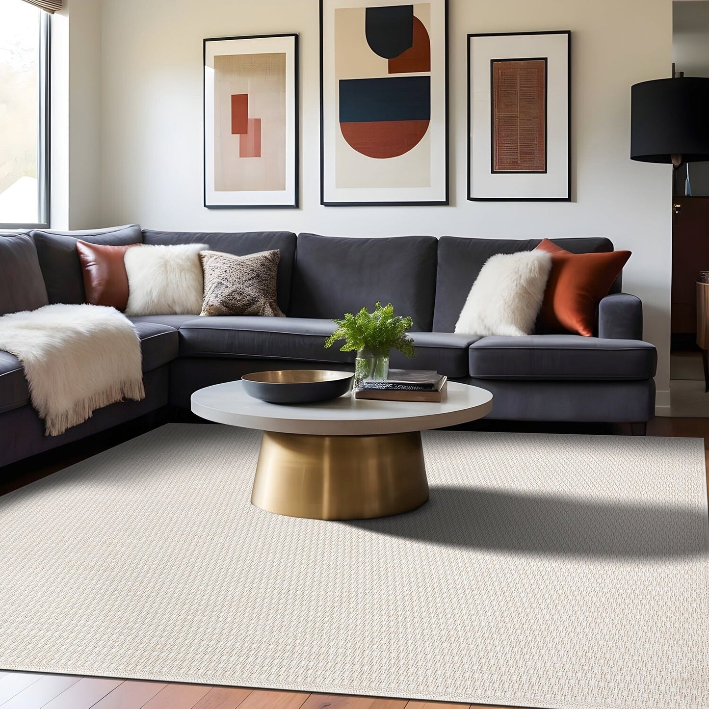 Tappeto Beverly in iuta anti-pelo, facile da pulire