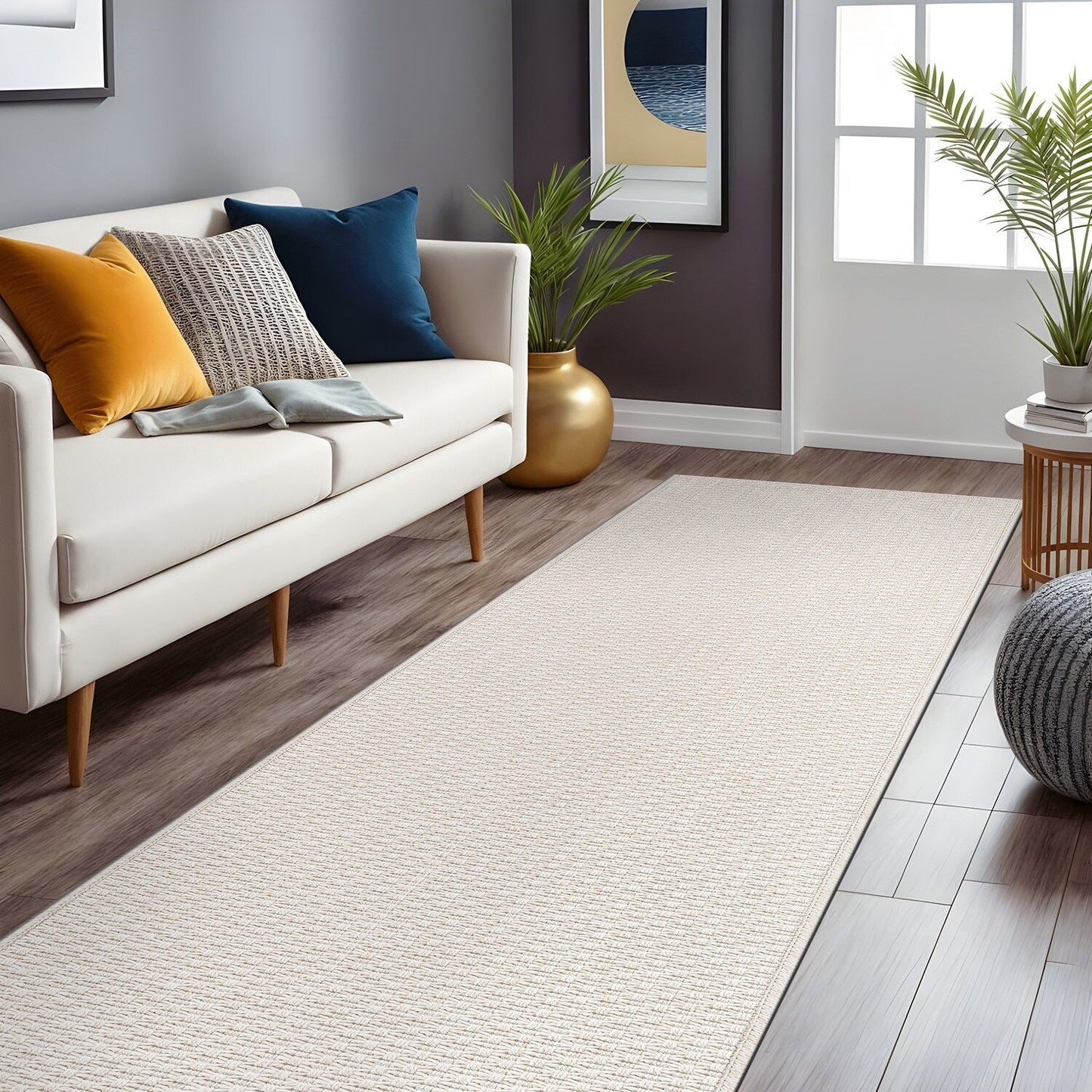 Tappeto Beverly in iuta anti-pelo, facile da pulire