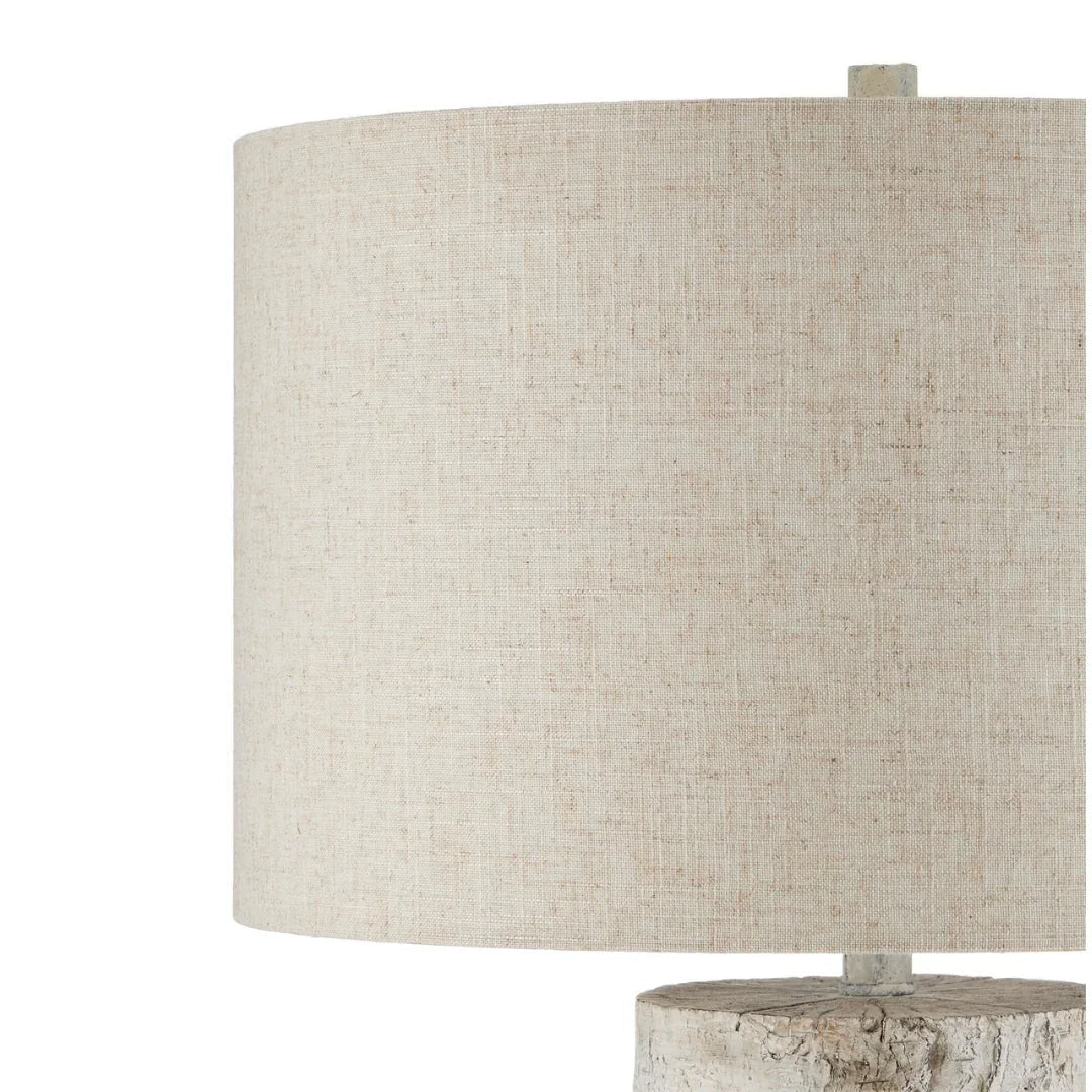 Lampada a forma di tronco d'albero in cemento di betulla