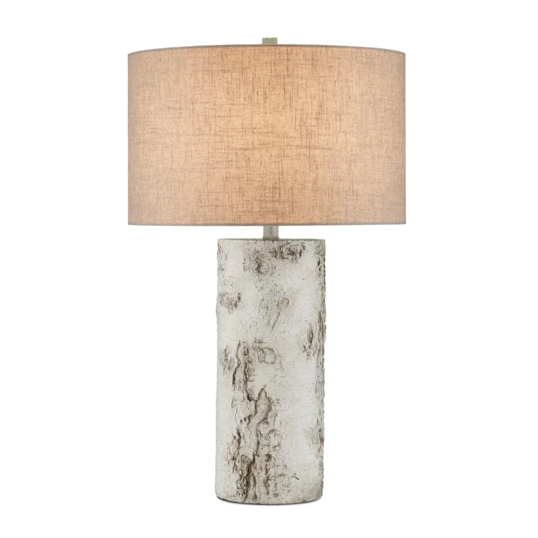 Lampada a forma di tronco d'albero in cemento di betulla