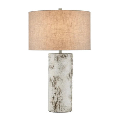 Lampada a forma di tronco d'albero in cemento di betulla