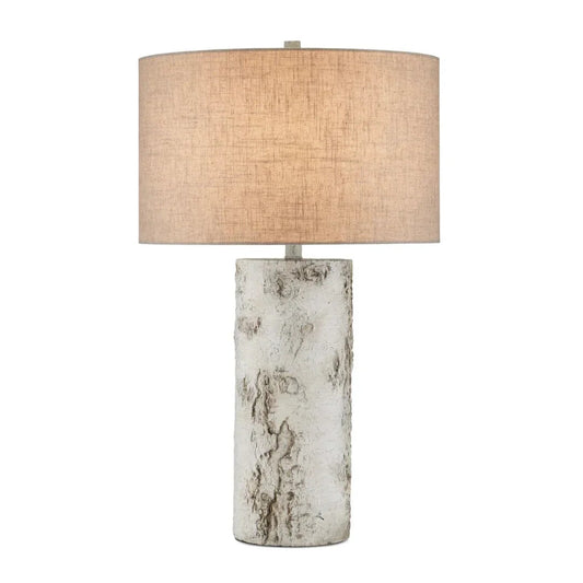 Lampada a forma di tronco d'albero in cemento di betulla