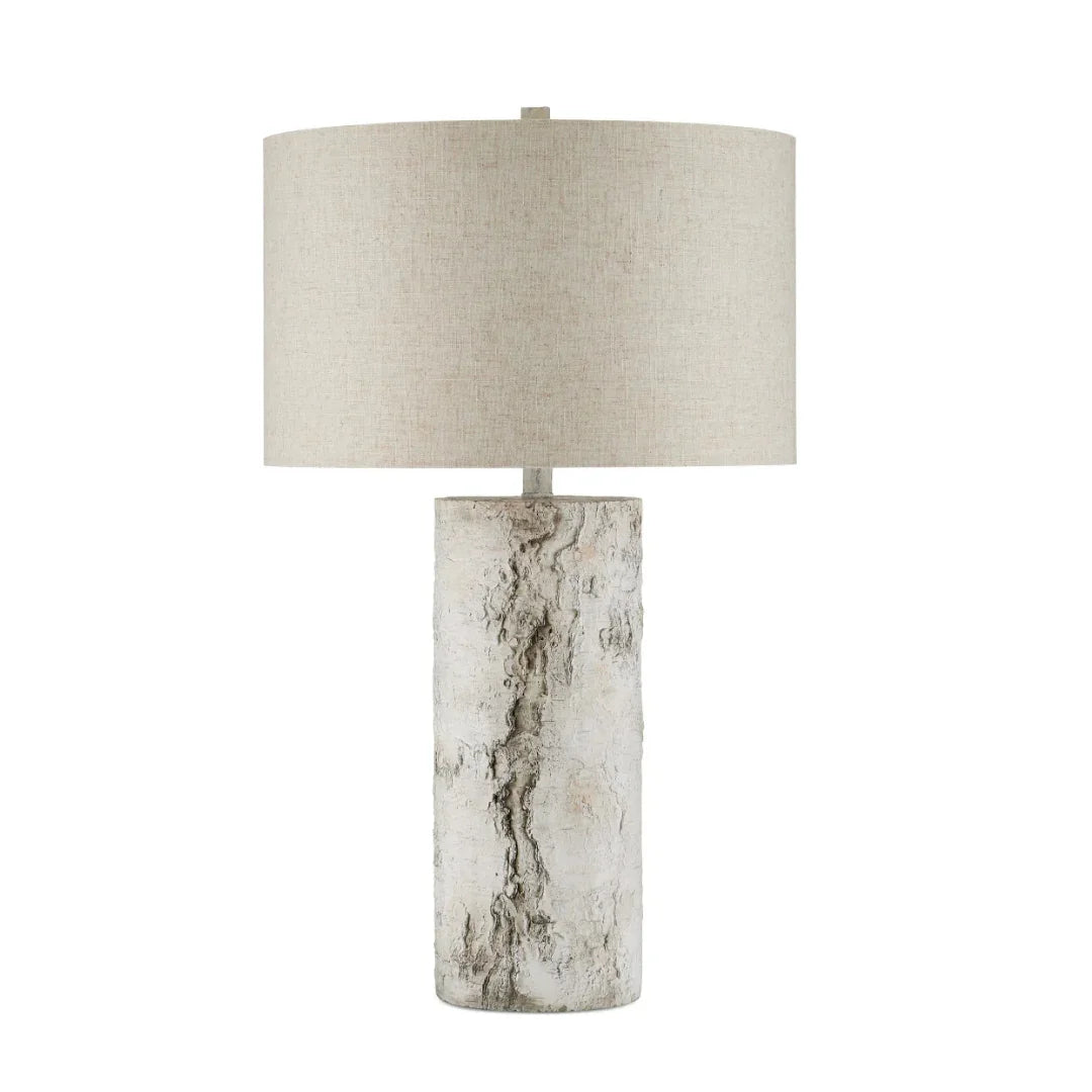 Lampada a forma di tronco d'albero in cemento di betulla