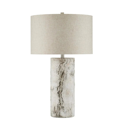 Lampada a forma di tronco d'albero in cemento di betulla