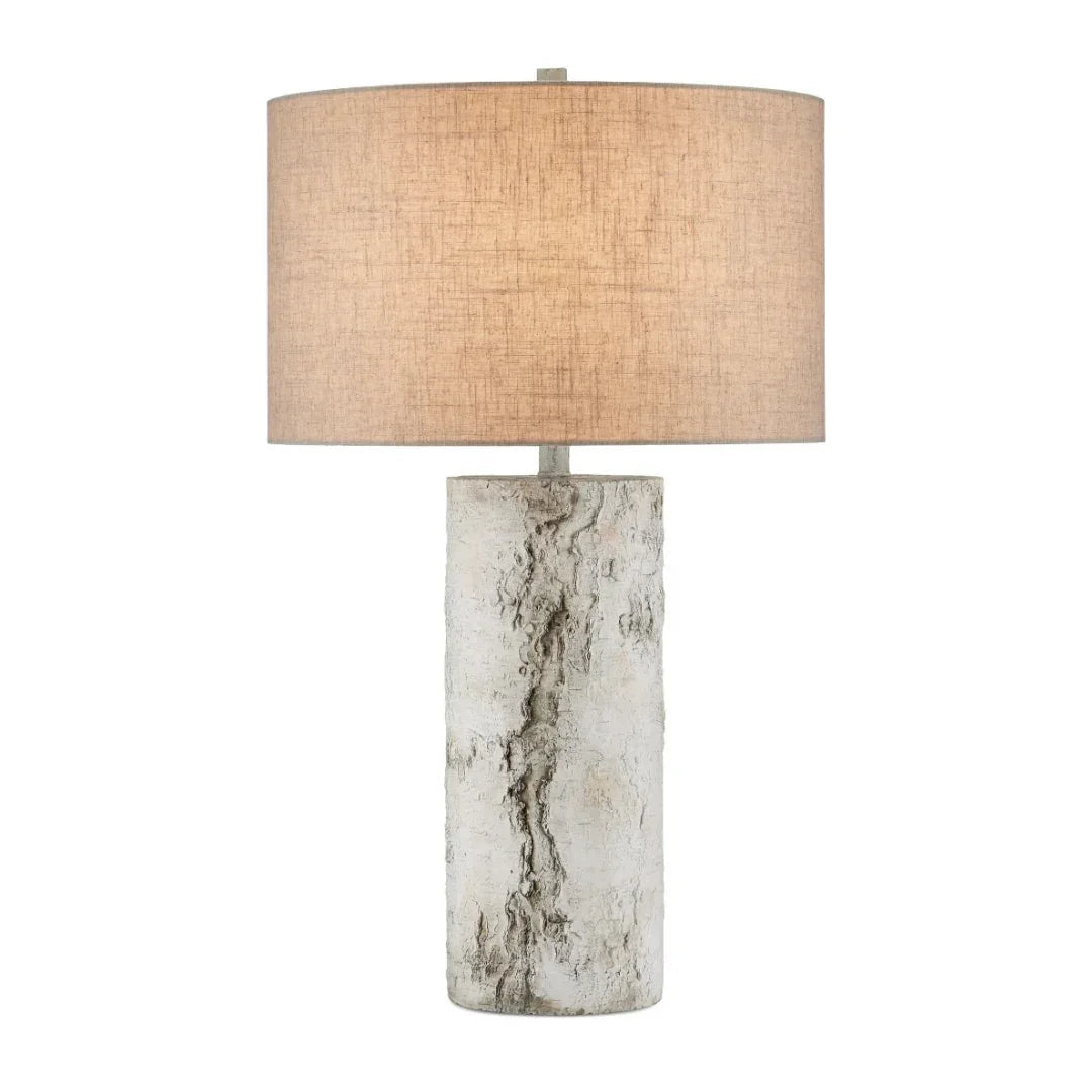 Lampada a forma di tronco d'albero in cemento di betulla