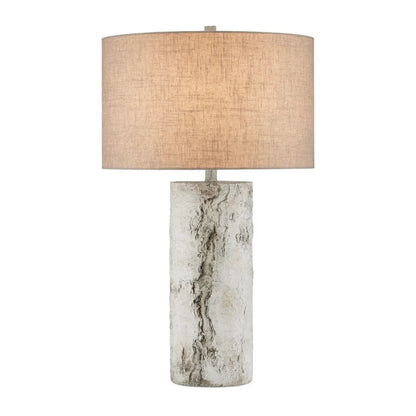 Lampada a forma di tronco d'albero in cemento di betulla