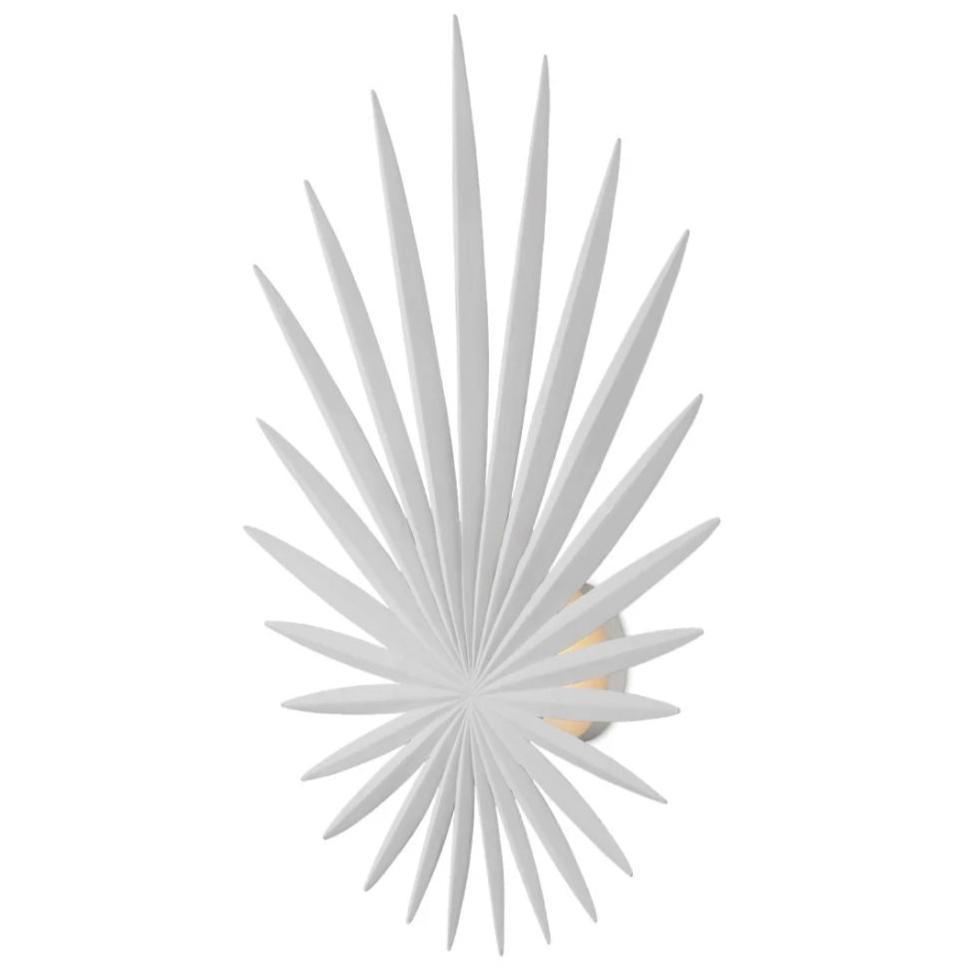 Applique da parete in foglia di palma bianca