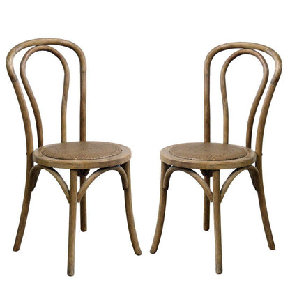 Sedie da bistrot in legno curvato di ispirazione vintage - Set di 2