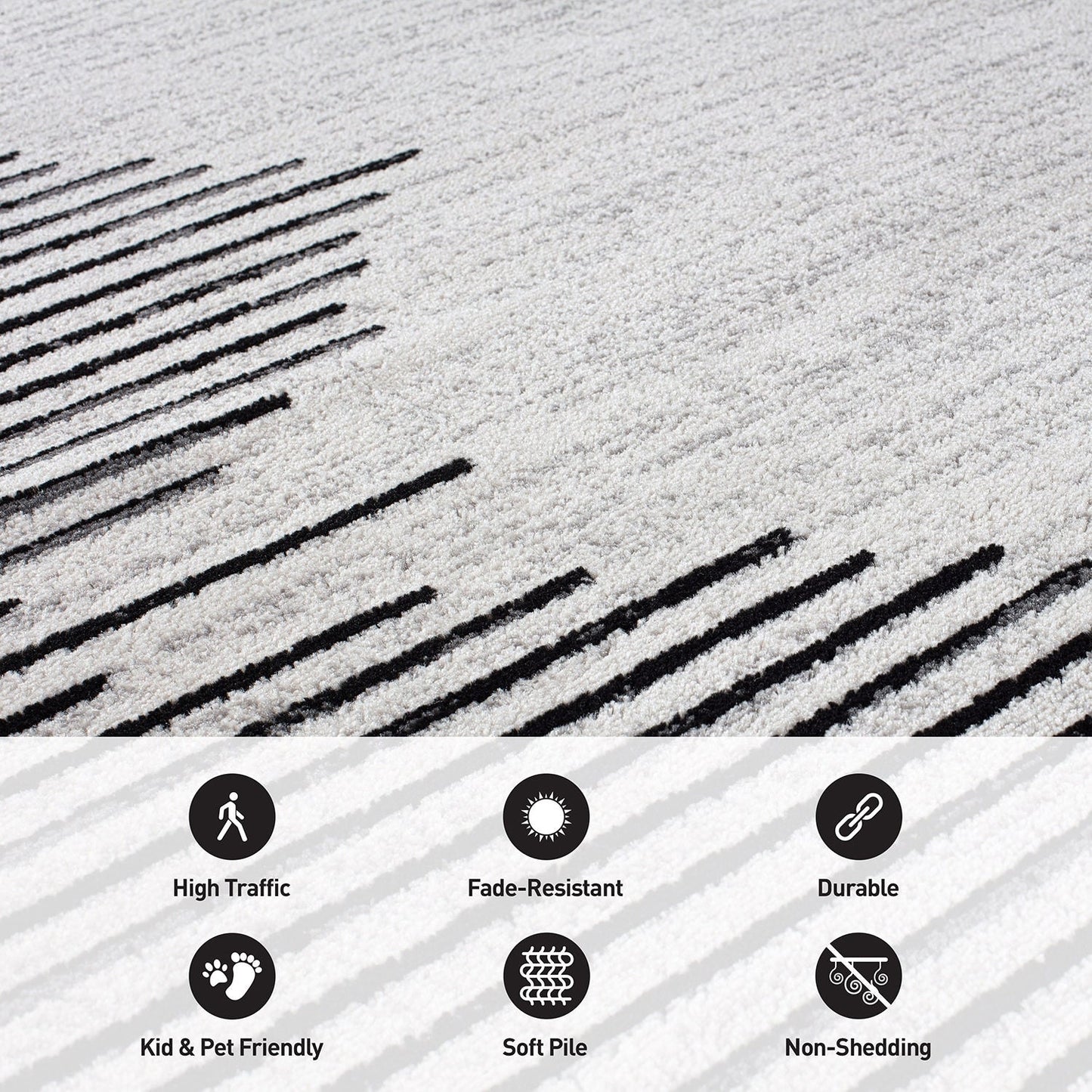 Tappeto a righe bohémien