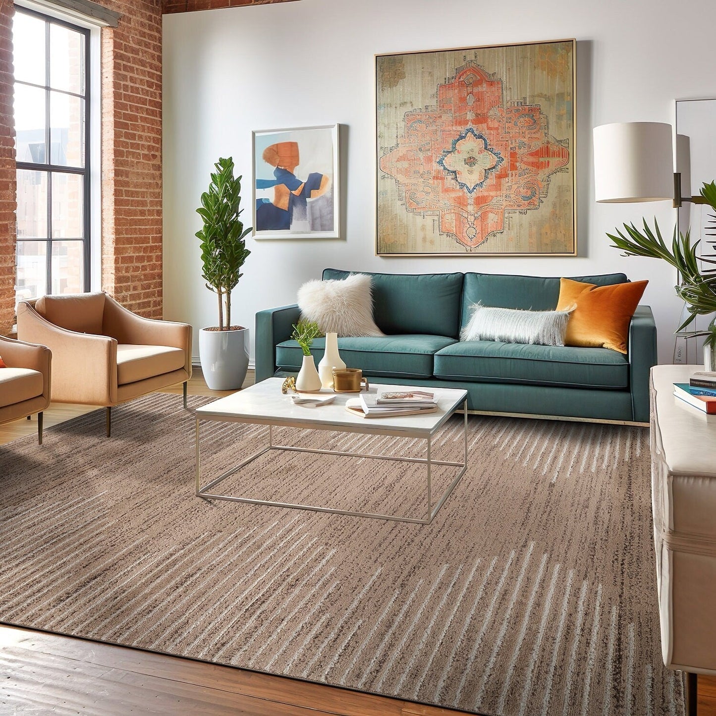 Tappeto a righe bohémien