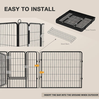 Box per cani Bossin, recinto per cani, recinto per esercizi con porte, pannello 8/16/24