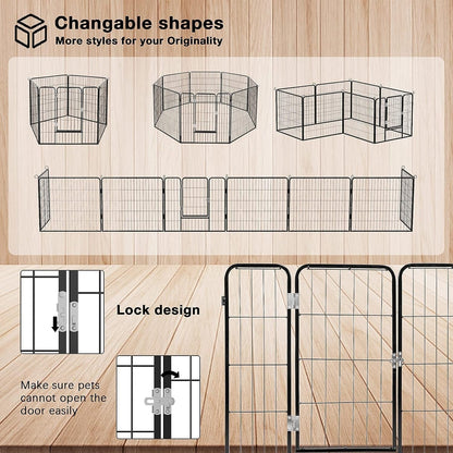 Box per cani Bossin, recinto per cani, recinto per esercizi con porte, pannello 8/16/24