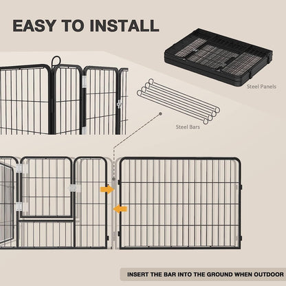 Box per cani Bossin, recinto per cani, recinto per esercizi con porte, pannello 8/16/24