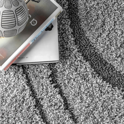 Tappeto a pelo lungo Nuloom Krista Contemporary Swirls