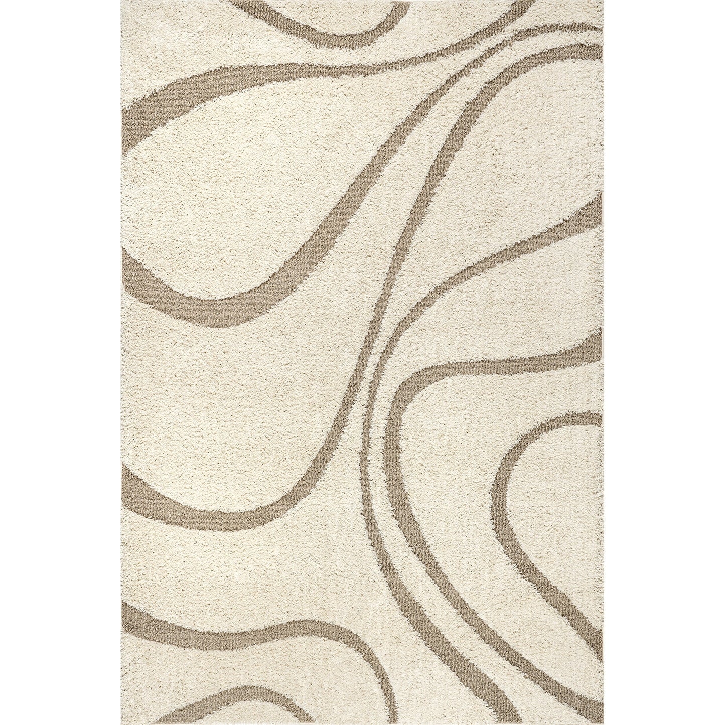 Tappeto a pelo lungo Nuloom Krista Contemporary Swirls