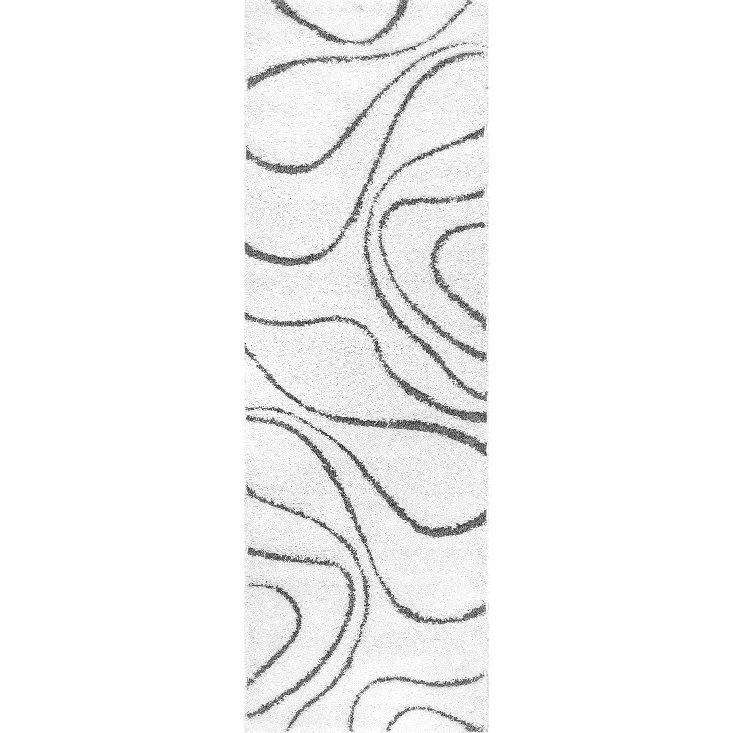 Tappeto a pelo lungo Nuloom Krista Contemporary Swirls