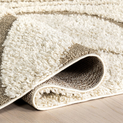 Tappeto a pelo lungo Nuloom Krista Contemporary Swirls