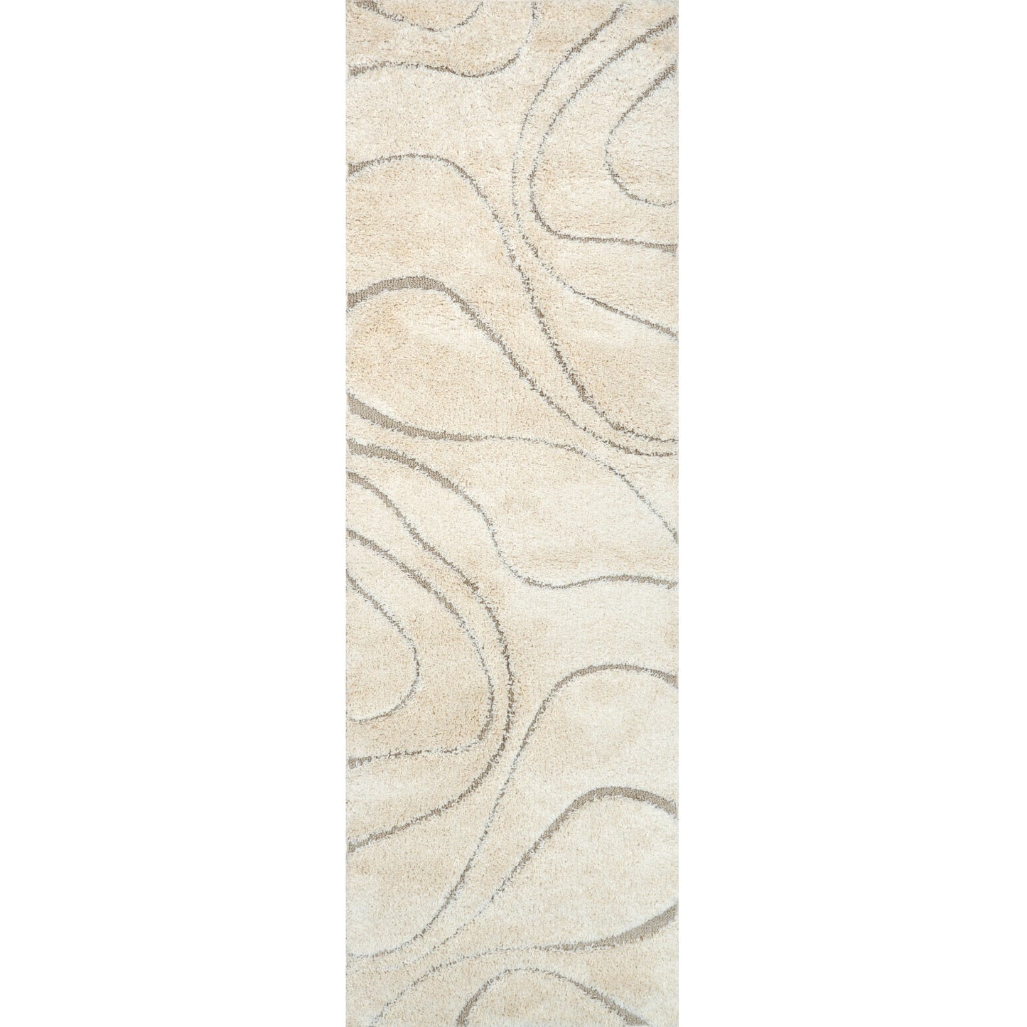 Tappeto a pelo lungo Nuloom Krista Contemporary Swirls