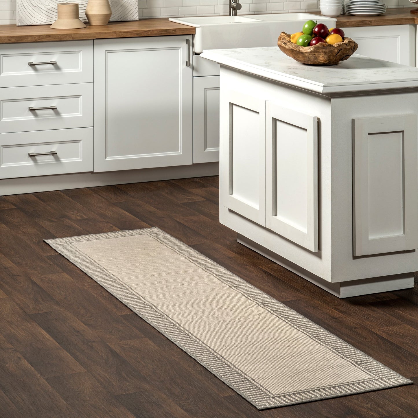 Tappeto per interni/esterni con bordo classico Nuloom Leah