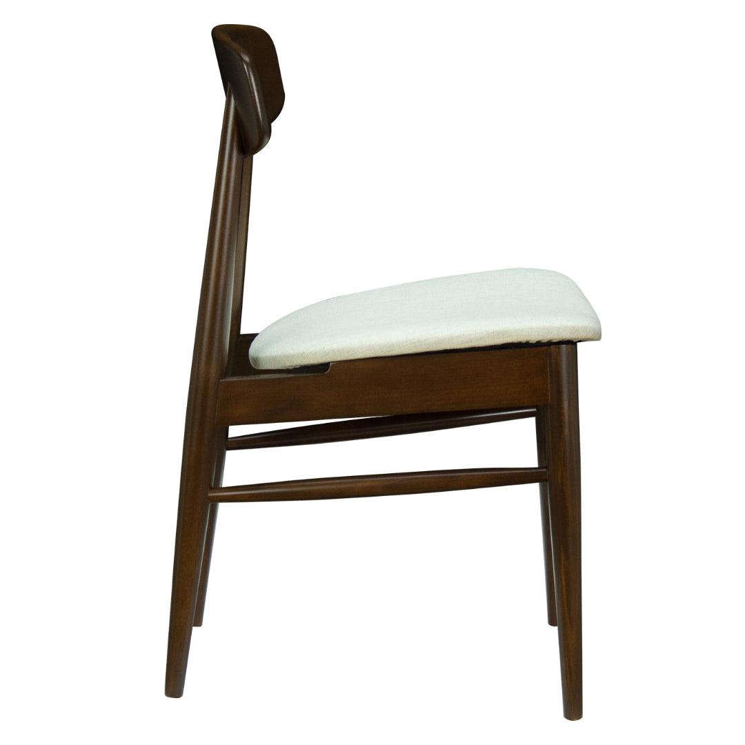 Sedia laterale imbottita in stile moderno di metà secolo