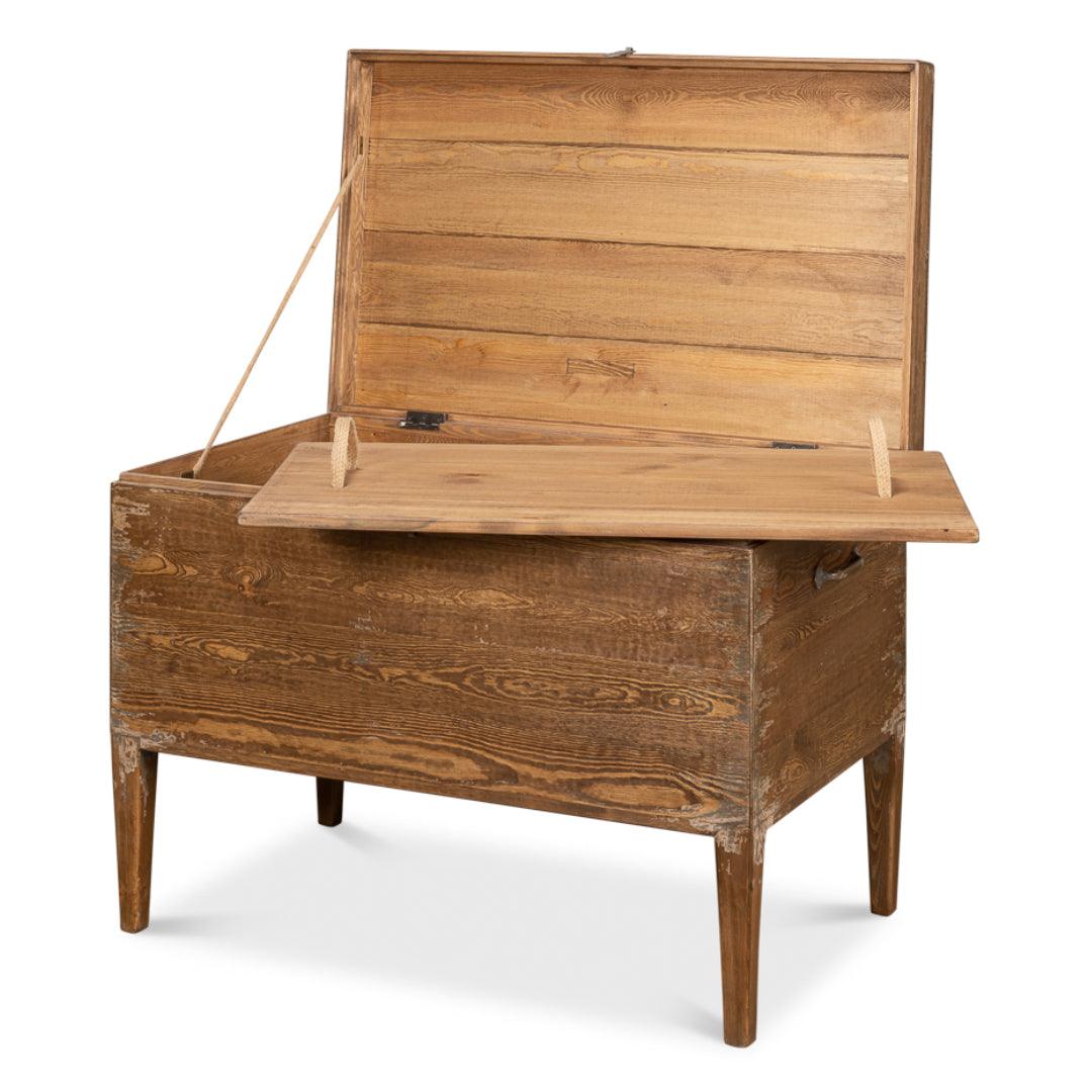 Tavolo consolle rustico in stile Lodge Trunk