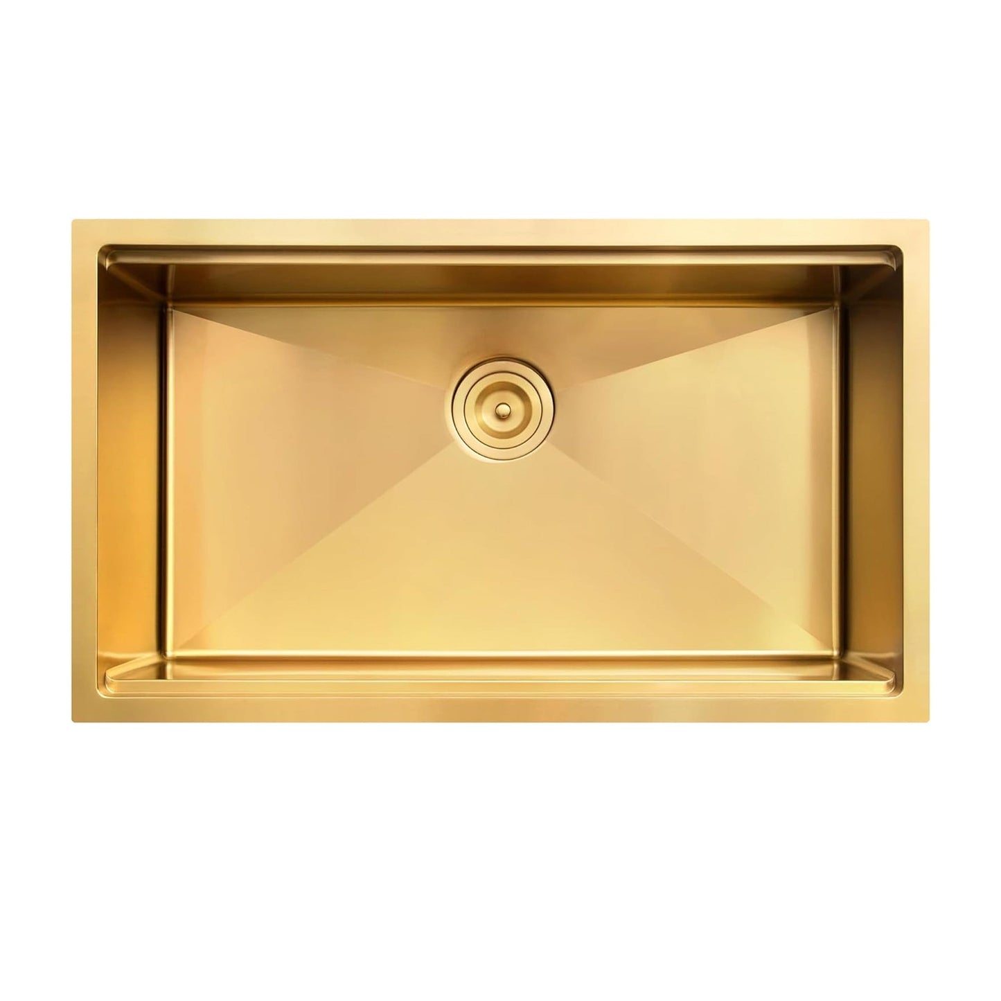 Lavello da cucina sottotop CB HOME da 32'' in oro, lavello da cucina in acciaio inox/nero da incasso, lavello da cucina a una vasca con accessori