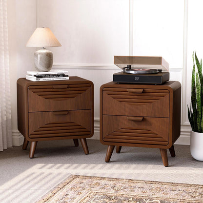 Comodino moderno marrone con cassetti COSIEST