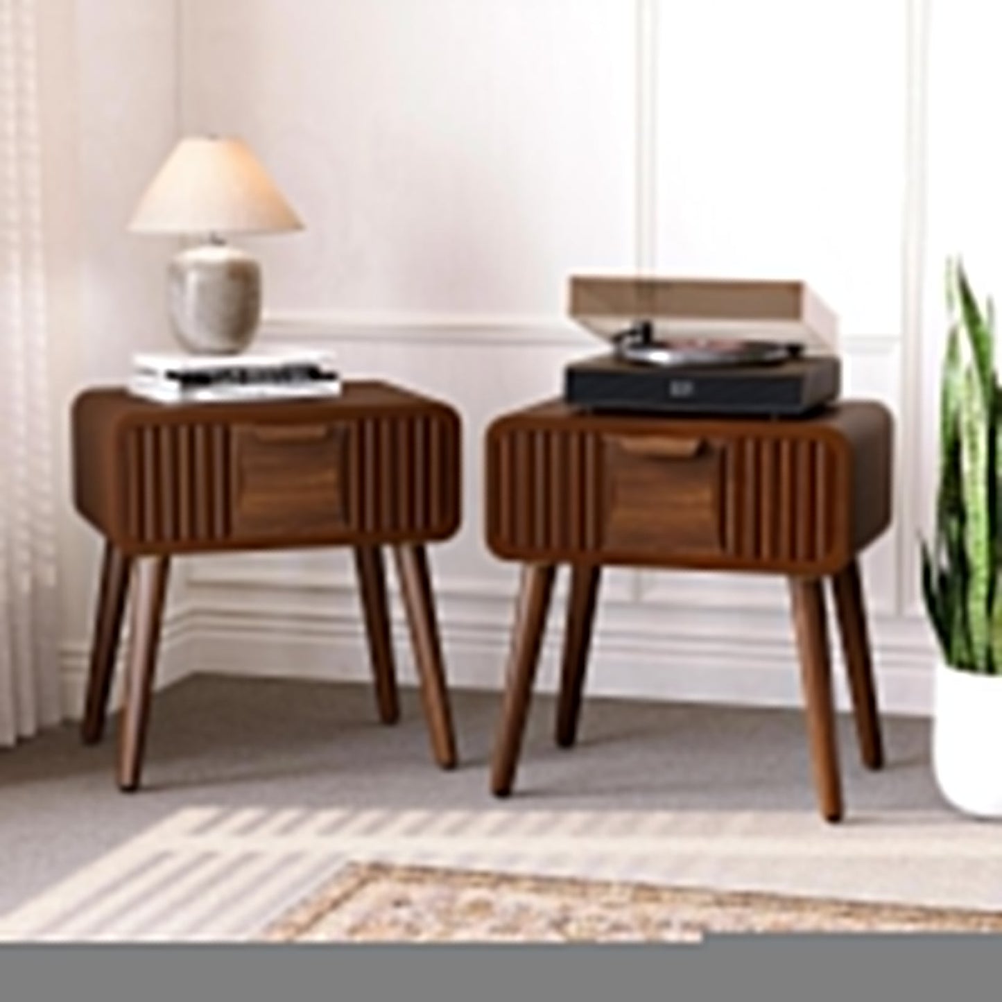 Comodino moderno marrone con cassetti COSIEST