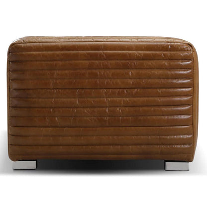 Sedia Canyon in pelle a coste