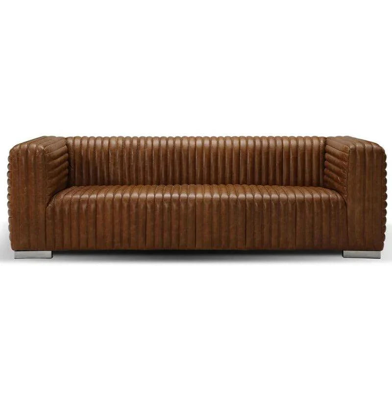 Sedia Canyon in pelle a coste