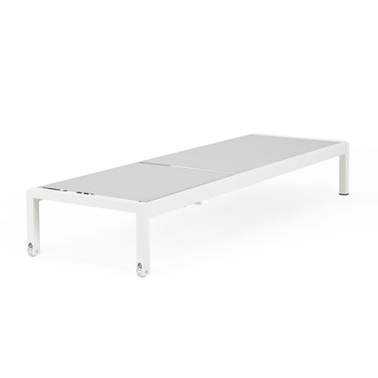 Chaise longue da esterno in alluminio Cape Coral (set da 2) di Christopher Knight Home - 77,56 P x 25,20 L x 11,80 A