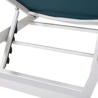 Chaise longue da esterno in alluminio Cape Coral (set da 2) di Christopher Knight Home - 77,56 P x 25,20 L x 11,80 A