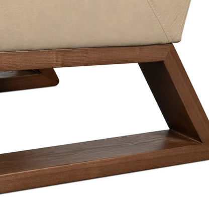 Poltrona moderna pantofola bianca cappuccino