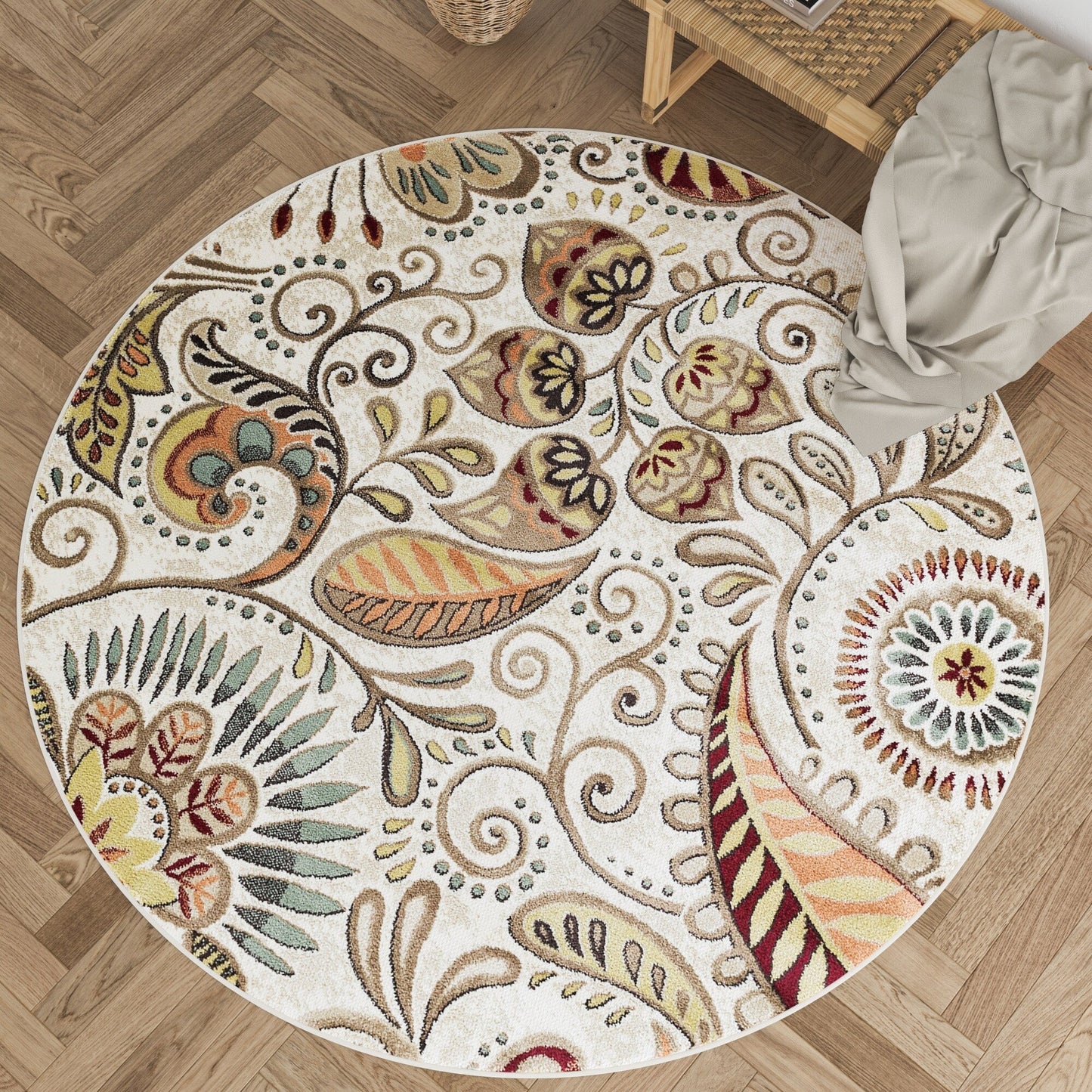 Tappeto da interno floreale Caprice Mid-Century Modern