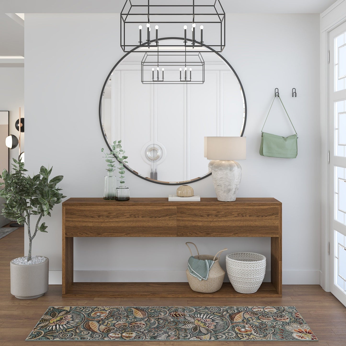 Tappeto da interno floreale Caprice Mid-Century Modern