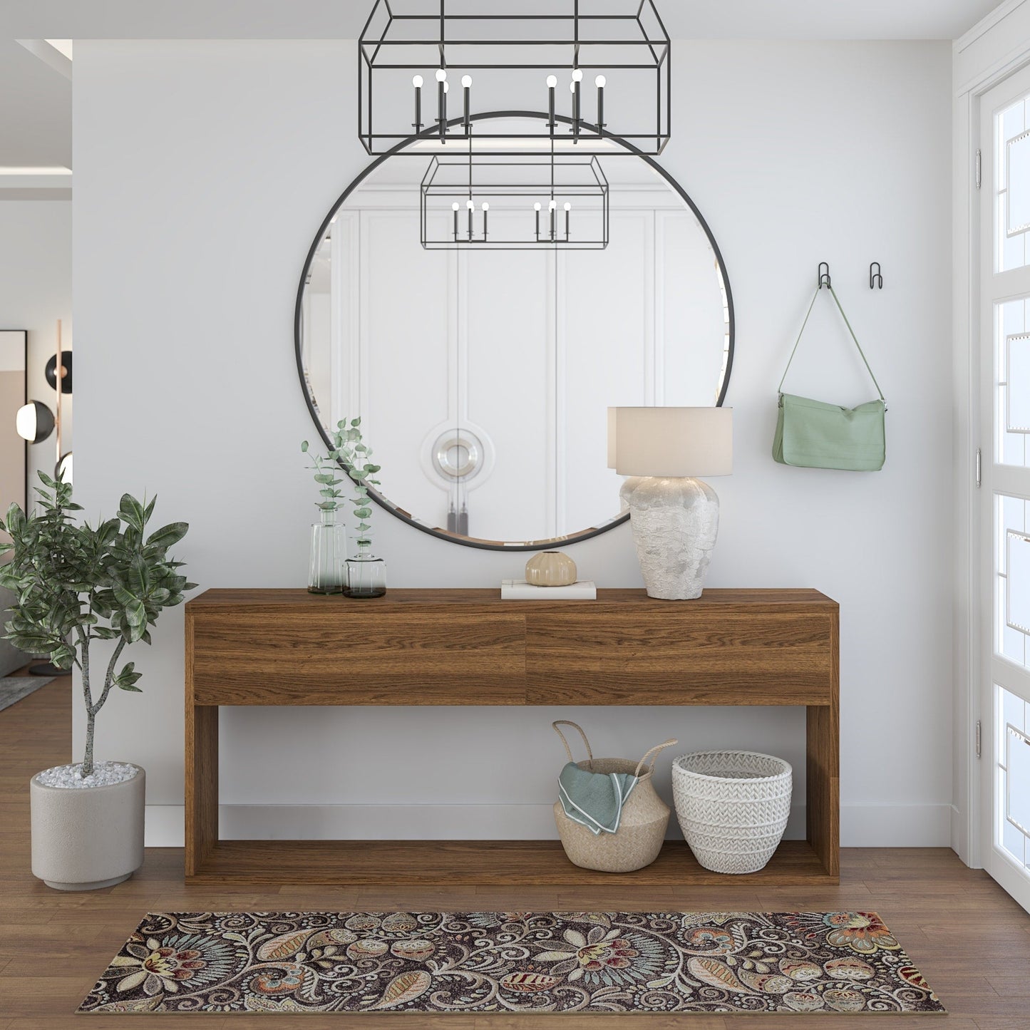 Tappeto da interno floreale Caprice Mid-Century Modern