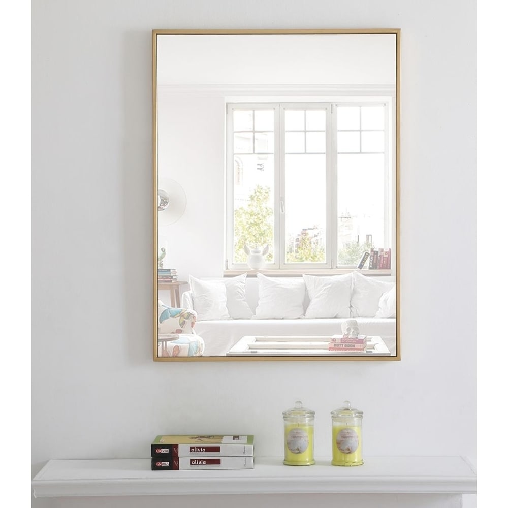 Specchio rettangolare con cornice in metallo Carson Carrington Salsnas