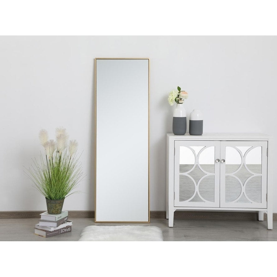 Specchio rettangolare con cornice in metallo Carson Carrington Salsnas