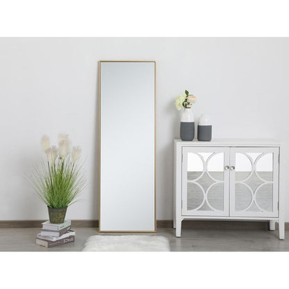 Specchio rettangolare con cornice in metallo Carson Carrington Salsnas