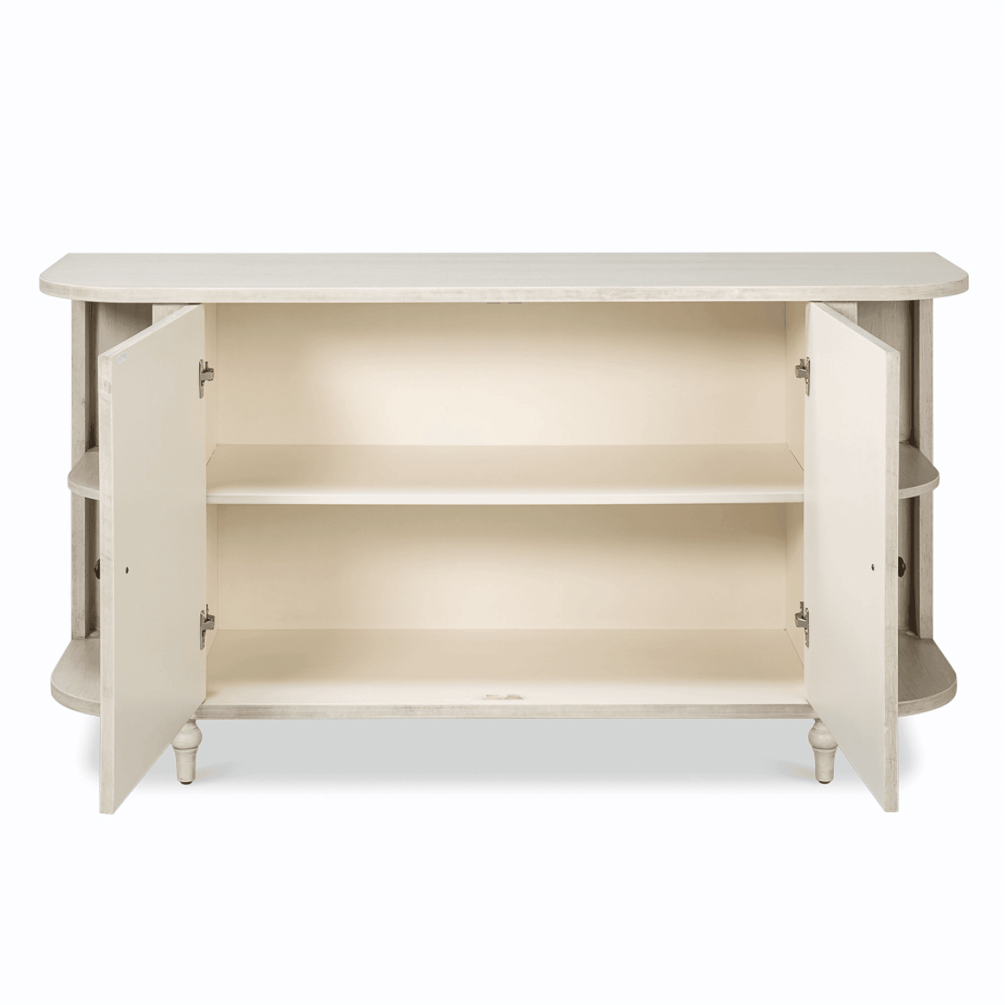 Credenza a mezzaluna costiera con inserti in canna