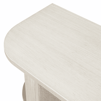 Credenza a mezzaluna costiera con inserti in canna