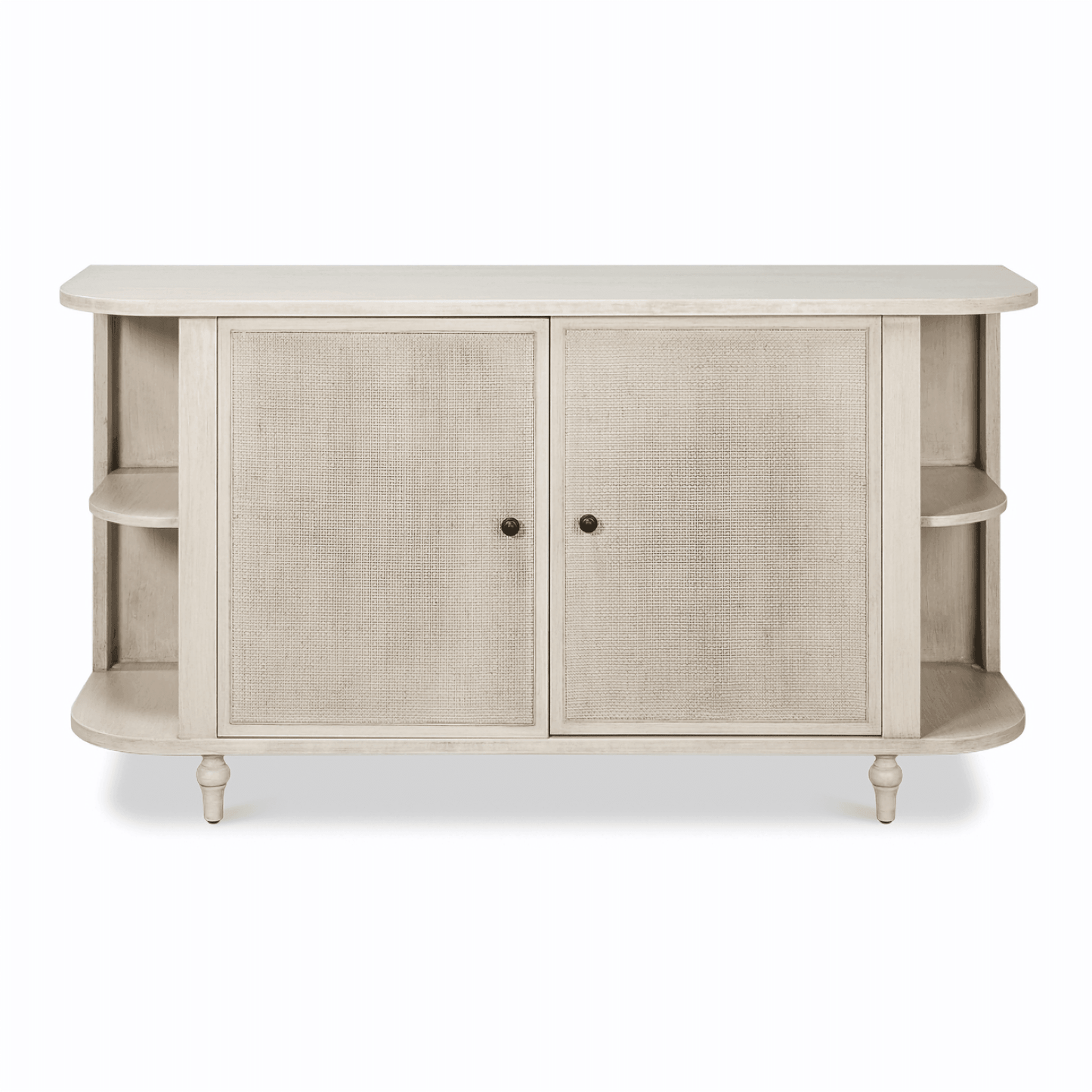 Credenza a mezzaluna costiera con inserti in canna