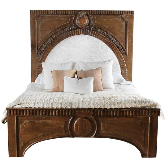 Letto Amelie in castagno decorato
