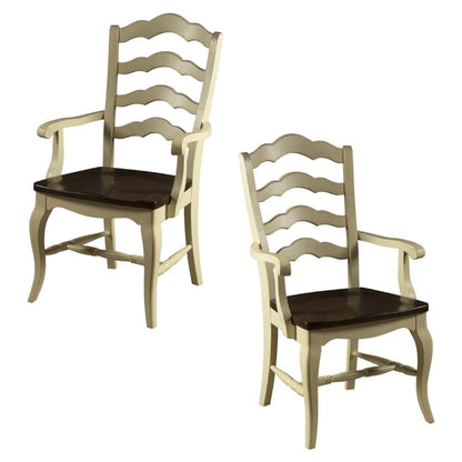 Poltrona da pranzo classica in stile country francese con schienale a scaletta